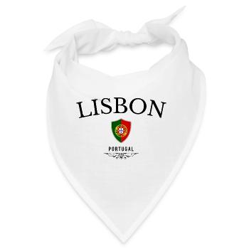 Souvenir Lissabon, elegantes Design Lissabon - Bandana - Weiß - Vorne