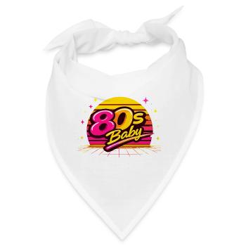 80s Retro Disco - Bandana - Weiß - Vorne