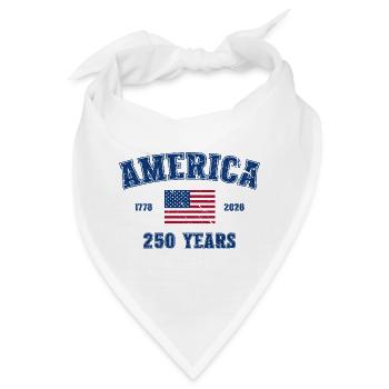Amerika 250 Jahre Jubiläum 1776-2026 - Bandana - Weiß - Vorne