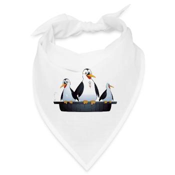 Infusion Pinguine im Bad - Bandana - Weiß - Vorne