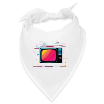 TV Synthwave - Bandana - Weiß - Vorne