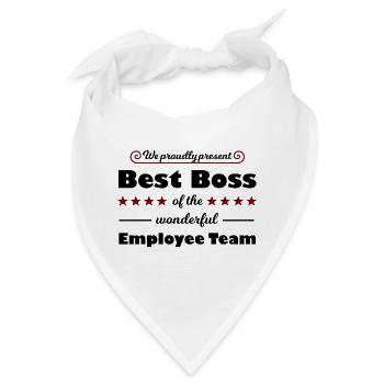 Der bester Chef der Welt - Bandana - Weiß - Vorne