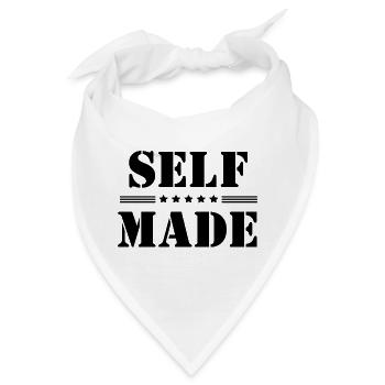 Selbstgemachte Schablone Stars Erfolgsmotivation - Bandana - Weiß - Vorne