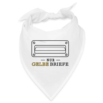 Nur gelbe Briefe – humorvolles Post-Design - Bandana - Weiß - Vorne