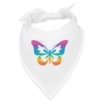 Schmetterling Regenbogen Autismus-Spektrum - Bandana - Weiß - Vorne