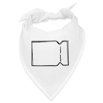 Ticket handgezeichnet - Bandana - Weiß - Vorne