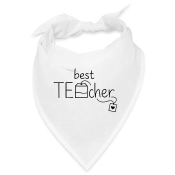  Lustiger Tee, Geschenkidee für Lehrer, Teebeutel, - Bandana - Weiß - Vorne