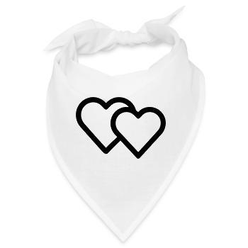 Doppelherz - Bandana - Weiß - Vorne