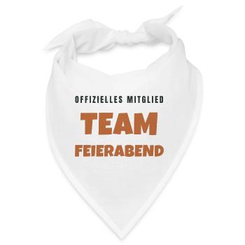 Team Feierabend offizielles Mitglied - Bandana - Weiß - Vorne