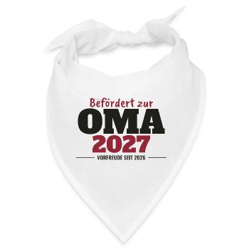 Befördert zur Oma 2027 - Bandana - Weiß - Vorne