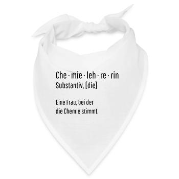 Chemielehrerin Substantiv Definition Geschenk - Bandana - Weiß - Vorne