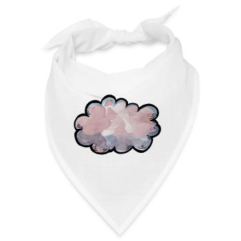Pastellwolken-Aquarell-Traum - Bandana - Weiß - Vorne