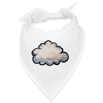 Pastel Cloud Aquarellgrafik - Bandana - Weiß - Vorne