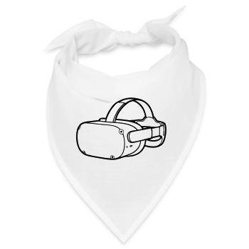VR Brille Headset Grafik - Bandana - Weiß - Vorne