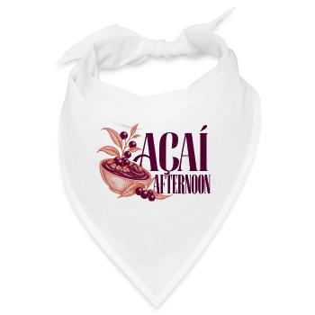 Acai Afternoon Botanischer Aufnäher mit Acai Bowl - Bandana - Weiß - Vorne