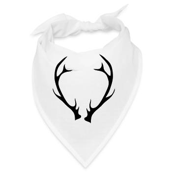 Geweih - Bandana - Weiß - Vorne