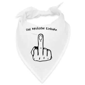 Kritische Einhorn - Bandana - Weiß - Vorne