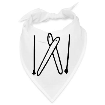Skier,Feiertag,Spaß,Gletscher,Sport,Steigung,Berg, - Bandana - Weiß - Vorne