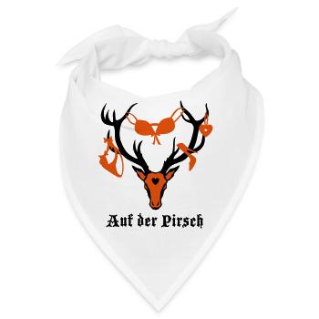 Hirsch auf der Pirsch 2c - Bandana - Weiß - Vorne