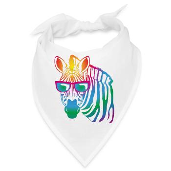 cool Zebra - Bandana - Weiß - Vorne