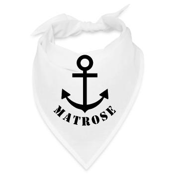 matrose Anker Kapitän Schifffahrt - Bandana - Weiß - Vorne
