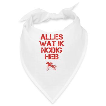 presentje wat ik nodig reiterin reiten reiterhof h - Bandana - Weiß - Vorne