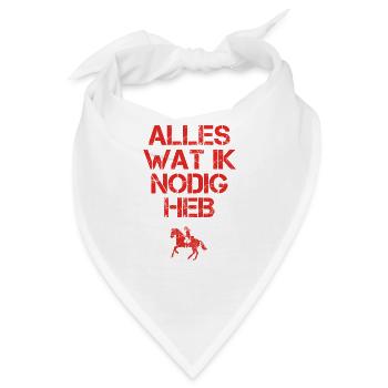 presentje wat ik nodig reiterin riding horse pferd - Bandana - Weiß - Vorne