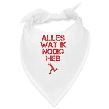 presentje wat ik nodig baseball - Bandana - Weiß - Vorne