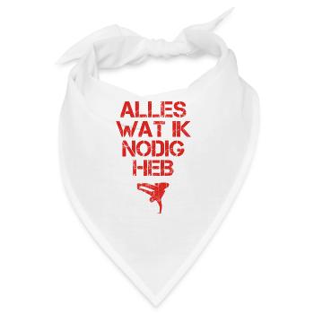 presentje wat ik nodig breakdance bboy breakin - Bandana - Weiß - Vorne