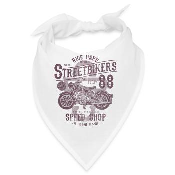 STREET BIKERS - Biker Motorrad Motorcyle Geschenk - Bandana - Weiß - Vorne