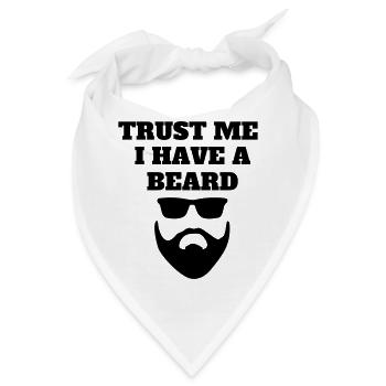 trust me i have a beard - Bandana - Weiß - Vorne