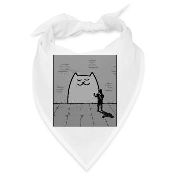 Schläfrige Katze - Bandana - Weiß - Vorne