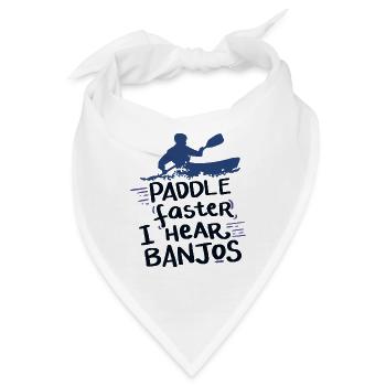 Paddle faster I hear banjos Geschenkidee - Bandana - Weiß - Vorne