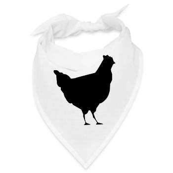 bauernhof hahn huhn vogel - Bandana - Weiß - Vorne