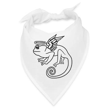 chamaeleon gestorben himmel tot tod fluegel engel - Bandana - Weiß - Vorne