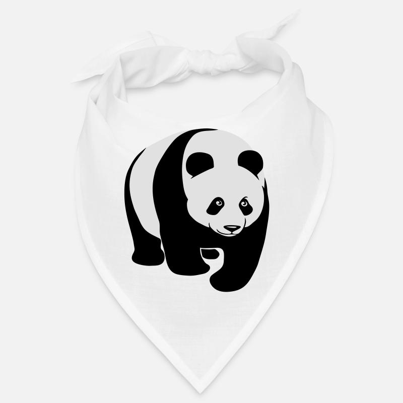 panda géant ours en peluche teddy - Bandana - blanc