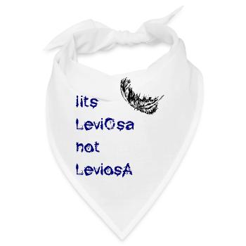 leviosa feder schwarz blau - Bandana - Weiß - Vorne