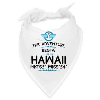 Hawaii - Bandana - Weiß - Vorne