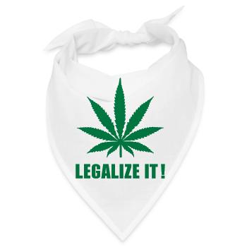 Marihuana Legalize it - Bandana - Weiß - Vorne