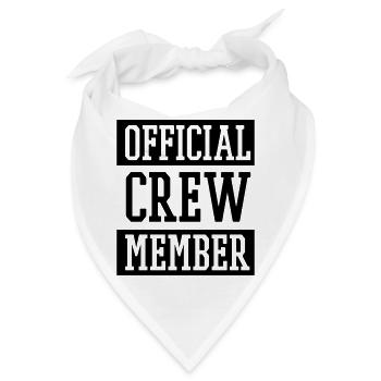 OFFICIAL CREW MEMBER - Bandana - Weiß - Vorne