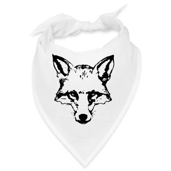 fox_head - Bandana - Weiß - Vorne