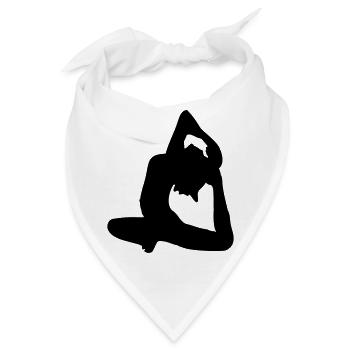 Frau Yoga Übung Design - Bandana - Weiß - Vorne