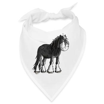 Starkes Shire Horse - Bandana - Weiß - Vorne
