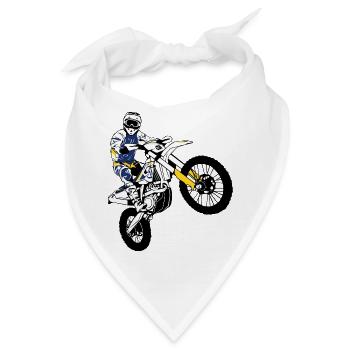 Enduro - Offroad - Motorradgeländesport - Bandana - Weiß - Vorne