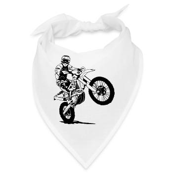 Enduro - Offroad - Motorradgeländesport - Bandana - Weiß - Vorne