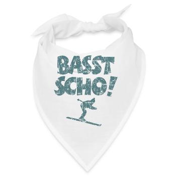 Basst Scho! Après-Ski Wintersport Skifahren - Bandana - Weiß - Vorne
