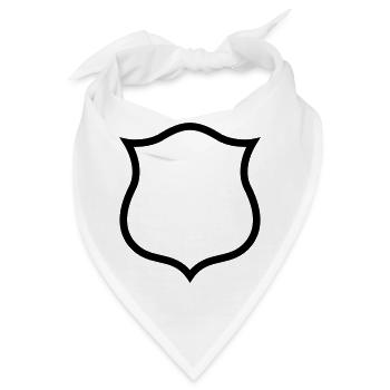 Form Symbol Quadratisch Oval Rund Fertigen Passt - Bandana - Weiß - Vorne