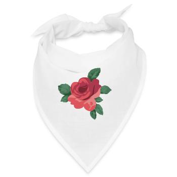 Rose - Bandana - Weiß - Vorne