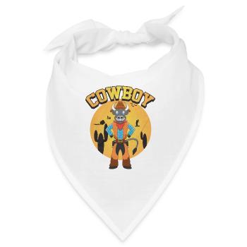 Cowboy Kuh Western Rodeo wilder Westen Geschenk - Bandana - Weiß - Vorne