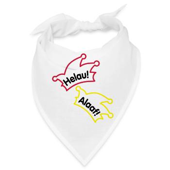 Narrenkappe / Helau / Alaaf - Bandana - Weiß - Vorne
